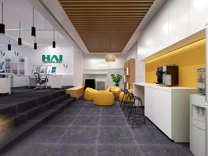 200平方小型办公室茶水间装修设计案例效果图