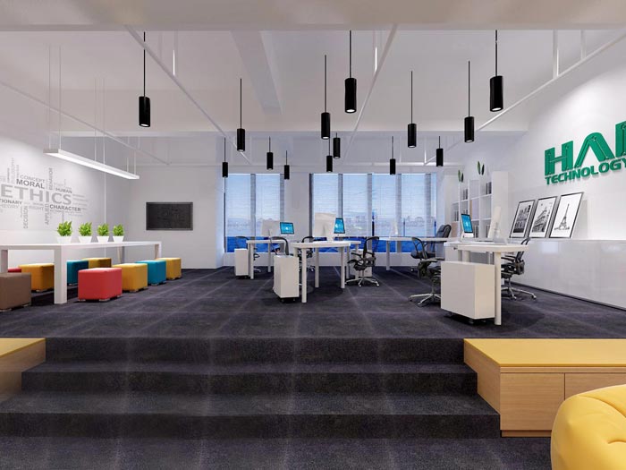 200平方小型办公室办公区域装修设计案例效果图