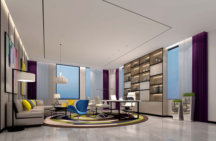 780平方中型创意总经理办公室装修设计案例效果图