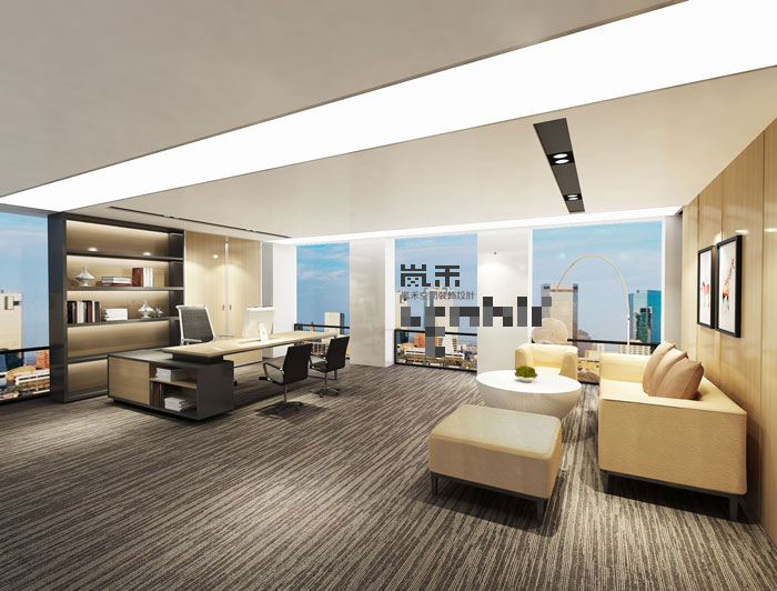 1450平方现代简约风格总经理办公室装修设计案例效果图