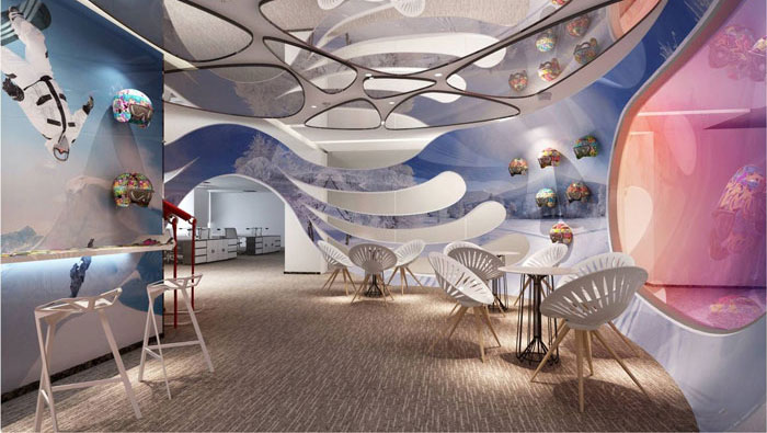 列出一些互联网公司的办公室案例或效果图？