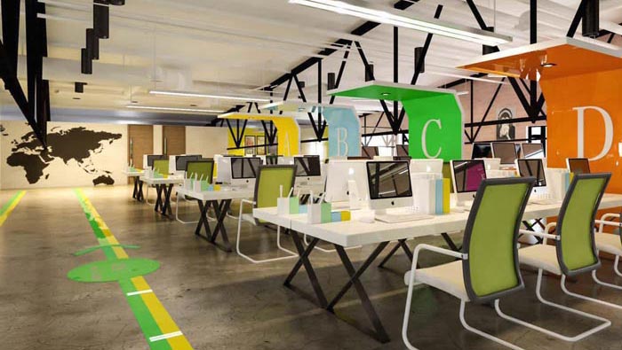 列举出一引起简约时尚办公室装修设计案例