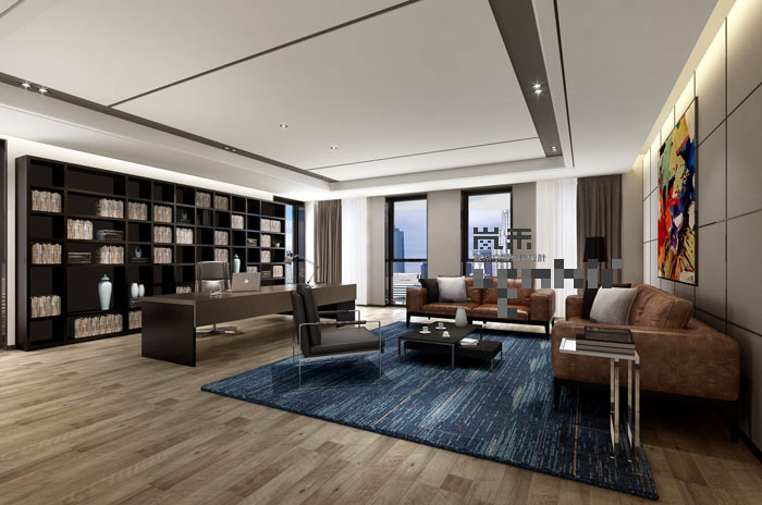 简约风格董事长办公室装修设计案例效果图