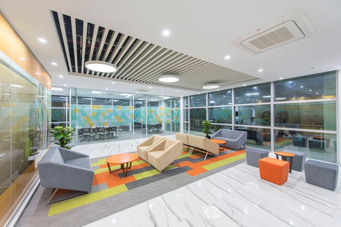 服饰公司办公室接待区域装修设计案例效果图