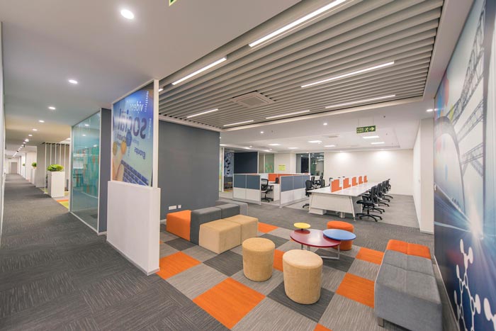 服饰公司办公室交流区域装修设计案例效果图