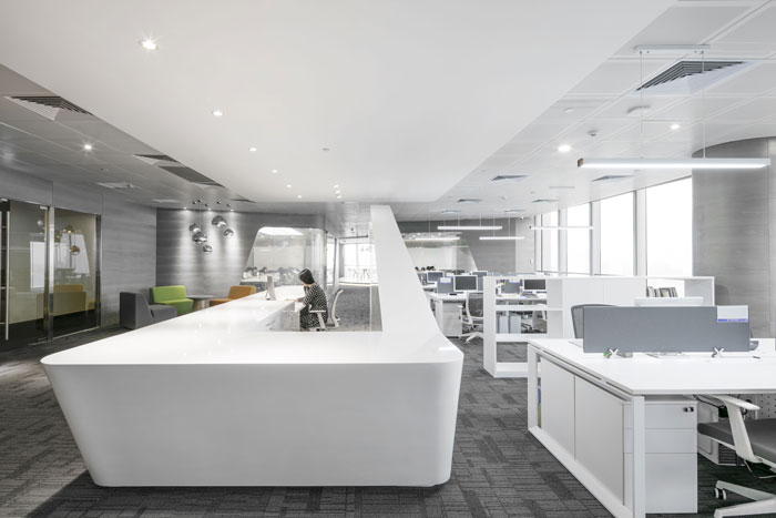 教育培训机构办公室办公区域装修设计案例效果图