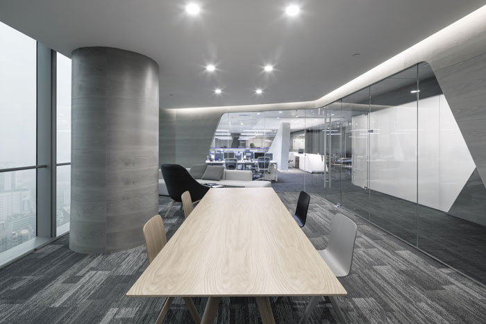 教育培训机构办公室接待区域装修设计案例效果图