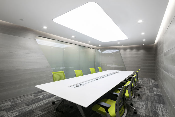 教育培训机构办公室会议室装修设计案例效果图