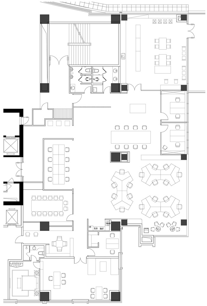 设计公司办公室设计方案平面图
