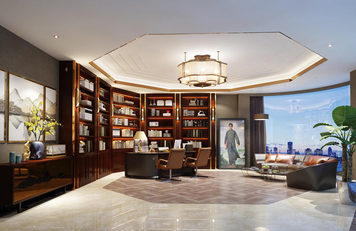 老总办公室装修效果图