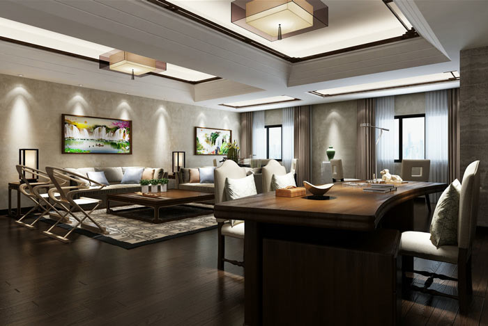 中式老总办公室装修效果图